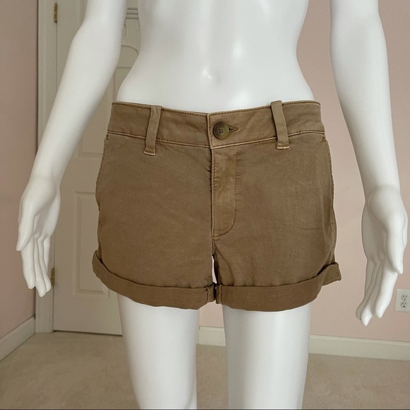 American Eagle Outfitters Pants - American Eagle Outfitters Khaki Midi Shorts size 8